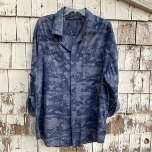 Sean John Tailored Fit Roll Up Sleeves Shirt